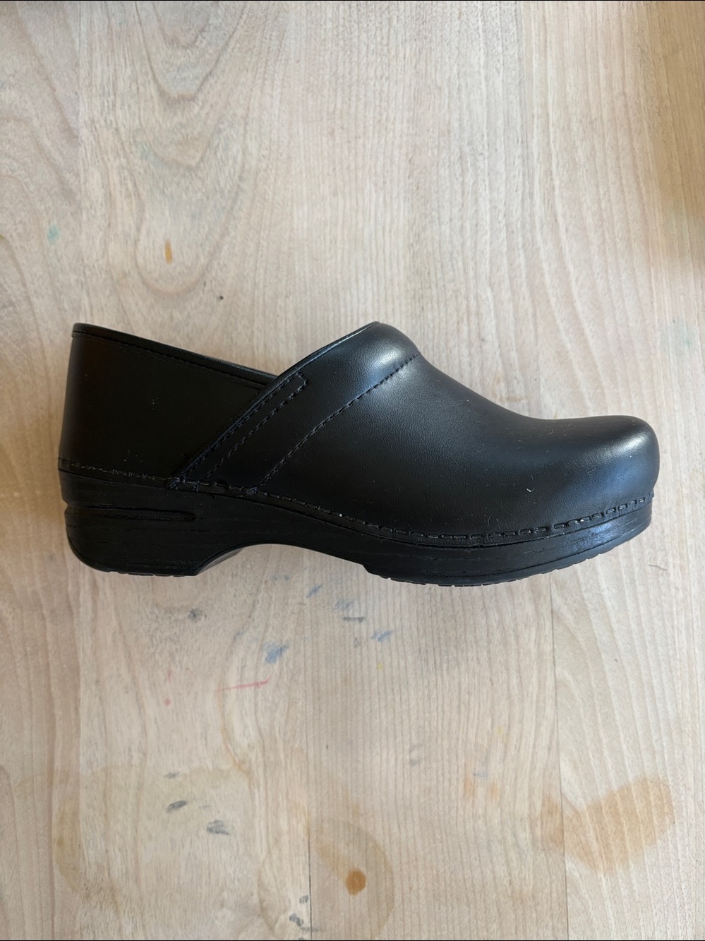 Dansko Black Slip-On Leather Clogs for Women or Men